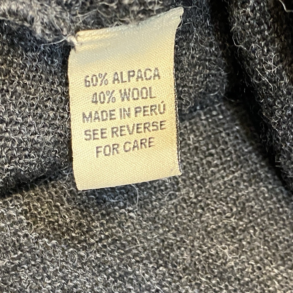 Beyond Threads Jacket L Gray Alpaca Wool Open Front Cardigan Sweater Lagenlook - Picture 8 of 10